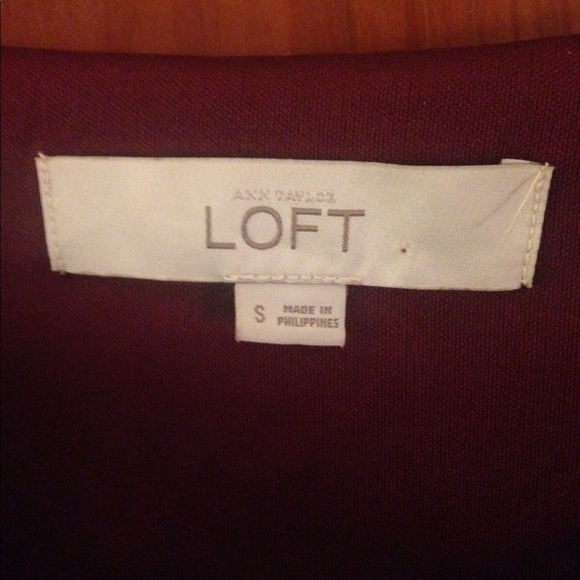 LOFT striped side-ruched dress with cowl neck - Picture 2 of 2